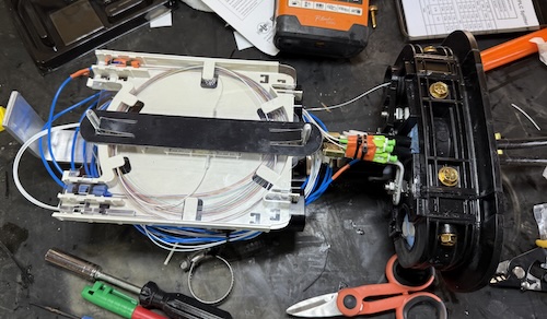 Splicing fibre in the truck